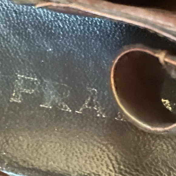 Prada Leather Sandals Adjustable Ankle Straps Y2K - Picture 4 of 15